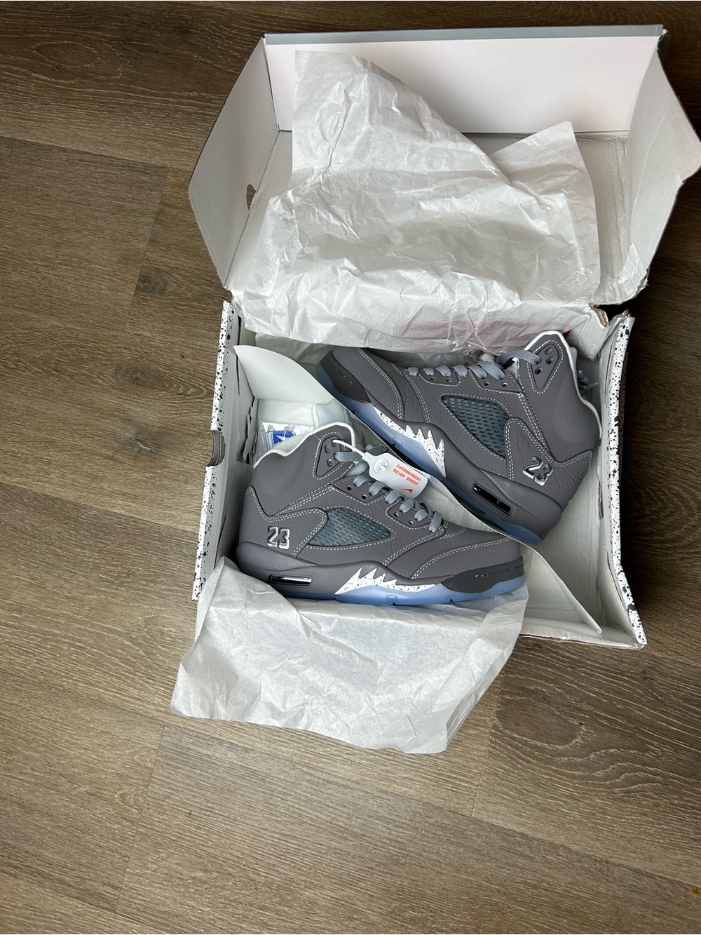 Jordan Retro 5 in Cool Grey with Icy Sole
